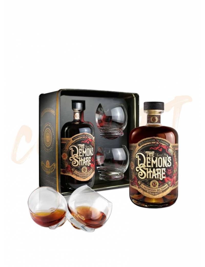 The Demon's Share - Rhum épicé - 6 ans - Coffret 2 verres - 70cl - 40°