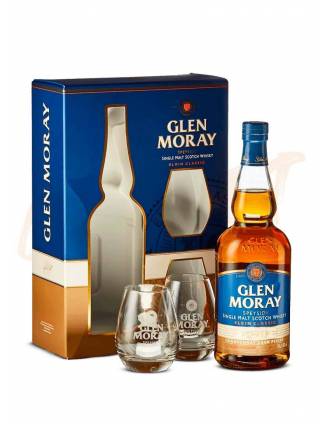 Coffret Glen Moray Chardonnay Cask Finish 2 verres