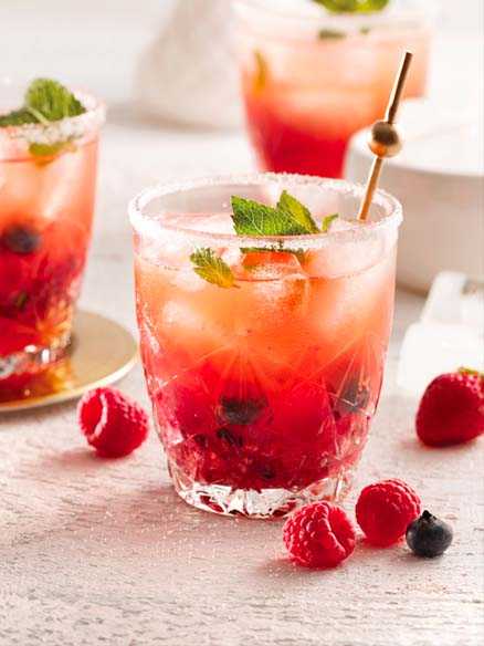Cocktail Gin-Berry à base de gin bio