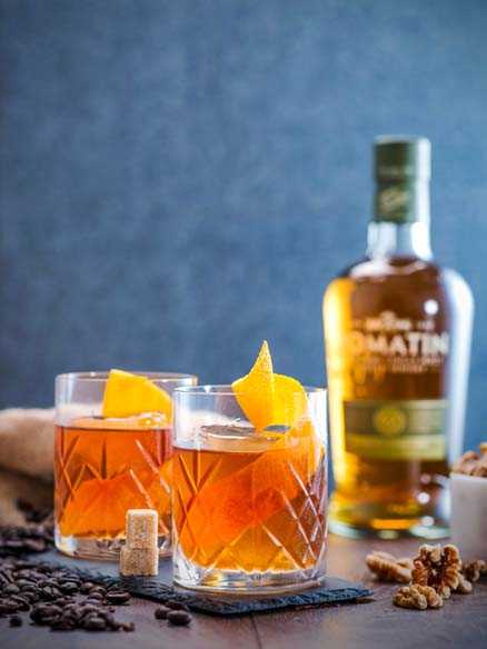 Cocktail Bold Fashioned à base de whisky Tomatin