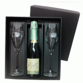 Coffret Luxe carré en carton noir "coeur" petit modèle