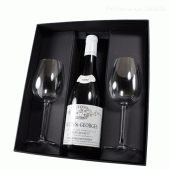 Coffret Nuits St Georges "Les Plateaux" 2011 et 2 verres dégustation