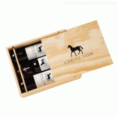 Coffret bois de 3 St Emilion Cheval Noir 2010