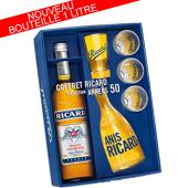 Coffret Ricard collection "années 50" bouteille 1 litre